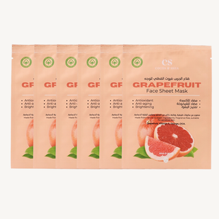 Hydrating grapefruit sheet mask for dull tired skin – Cocoa & Shea vegan beauty Kuwait