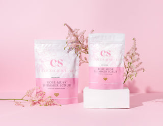 Rose Musk Shimmer Scrub - cocoa & shea